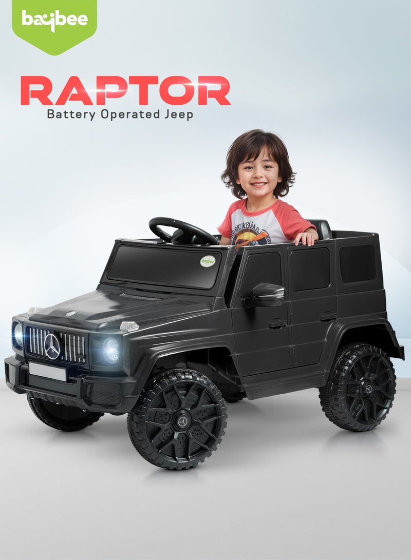 BAYBEE Battery Operated Jeep for Kids Rechargeable Battery Car for Kids with Music, LED Light & Remote Control Ride On Kids Car Jeep Racing Baby Car Electric Car for Kids Children 2 to 6 Years Boy Girl Black - Image 2