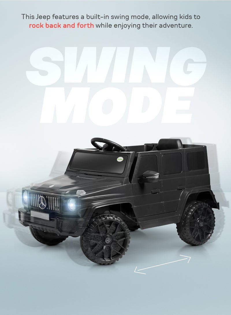 BAYBEE Battery Operated Jeep for Kids Rechargeable Battery Car for Kids with Music, LED Light & Remote Control Ride On Kids Car Jeep Racing Baby Car Electric Car for Kids Children 2 to 6 Years Boy Girl Black - Image 5