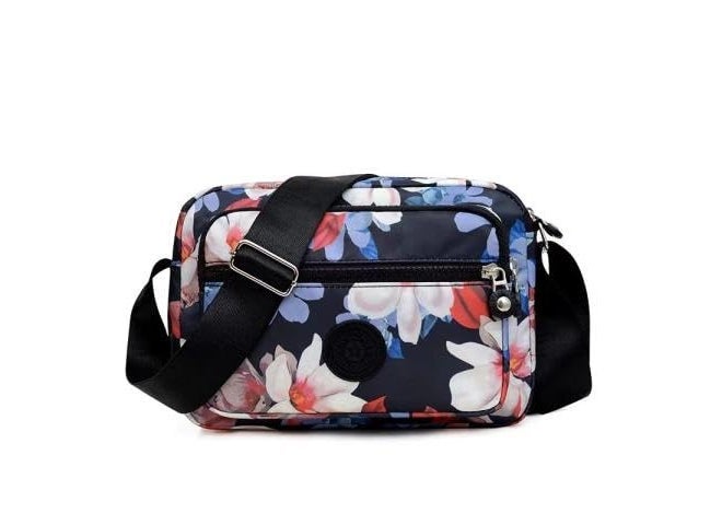 Crossbody Purse for Women, Nylon Waterproof Shoulder Purse, Messenger and travelling Bag Lightweight, Long Strap (Blue, Pack of 1)