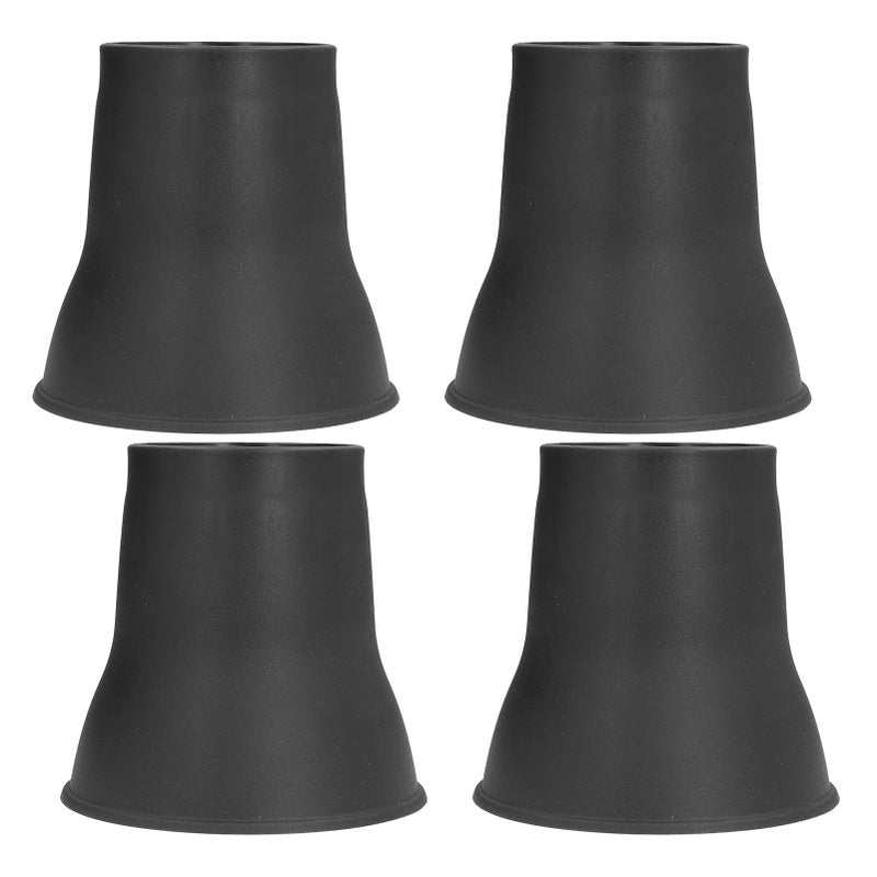 4pcs Furniture Risers 6 Inches Horn Shaped Black Plastic Heavy Duty Riser for Bed Sofa - Image 1