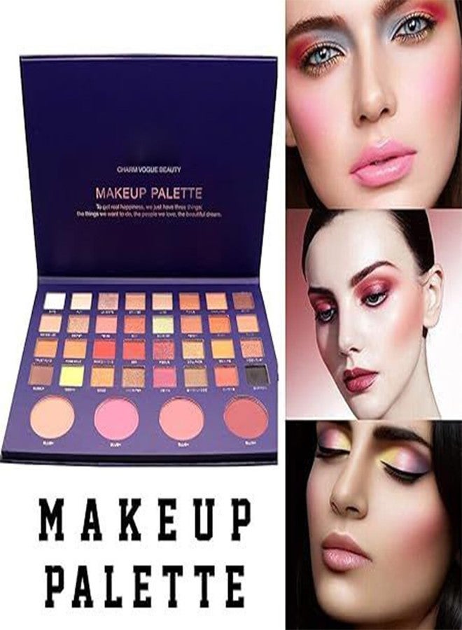 CVB C79 36-Color Makeup Palette - Deep Layering Micro-Crystal Face & Eye Color Kit with 4 Blush Powders for Professional & Everyday Makeup - Image 5