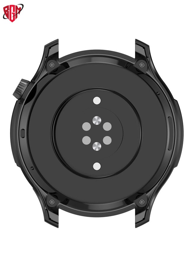 BGM For Amazfit GTR 4 / Amazfit GTR 4 Pro PC + Tempered Glass Integrated Protective Watch Case(Black)  - Image 4