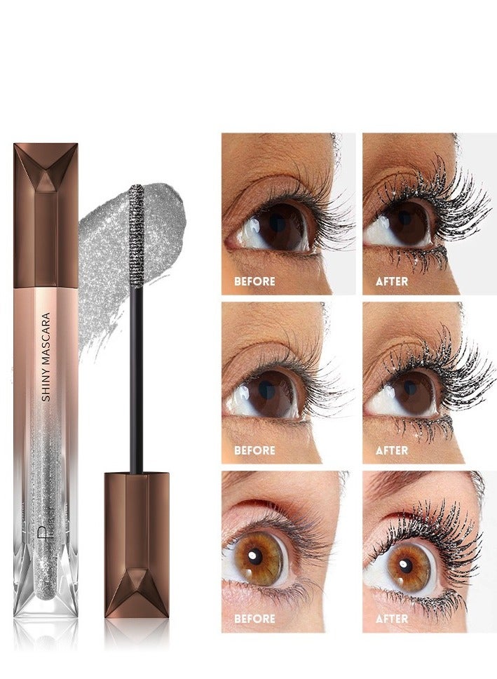 Generic Shattered Diamond Mascara Pearl Fine Shine Holding Makeup Without Dyeing European and American Pink Sparkling Mascara  - Image 3