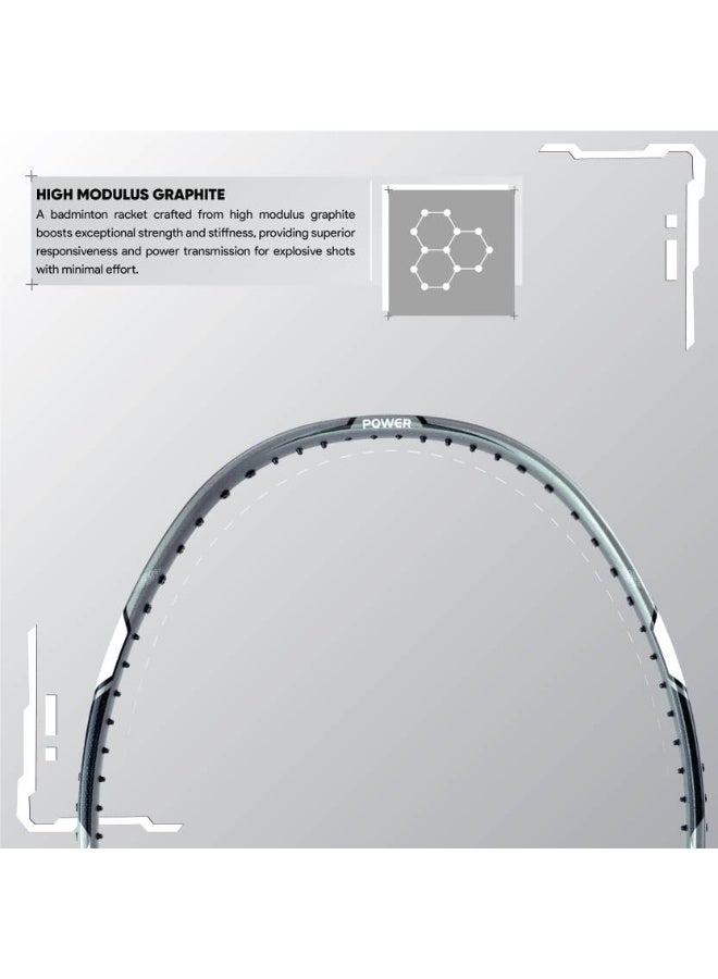 Apacs apacs Carbo Power 505 Grey Unstrung Badminton Racquet  (Pack of: 1, 84 g)  - Image 3