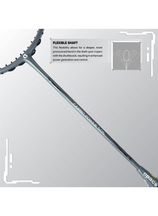 Apacs apacs Carbo Power 505 Grey Unstrung Badminton Racquet  (Pack of: 1, 84 g)  - Image 4