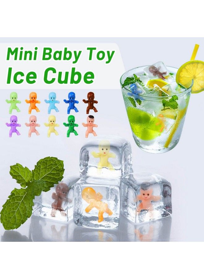 selizo Mini Plastic Babies, 200Pcs Tiny Plastic Baby Figurines Small King Cake Babies Bulk For Ice Cube My Water Broke Baby Shower Games (10 Colors) - Image 5