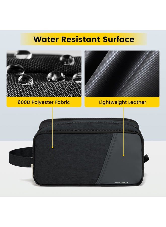 Vorspack Travel Toiletry Bag - Large Toiletry Bag for Men Lightweight Skincare Bag for Toiletries Accessories Gifts, Black, M, minimalist - Image 4