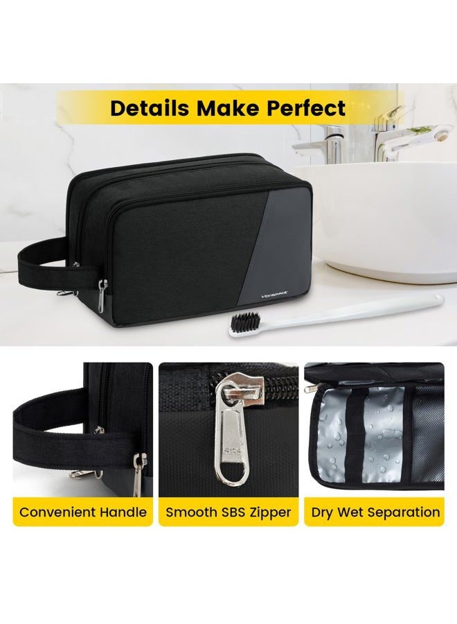 Vorspack Travel Toiletry Bag - Large Toiletry Bag for Men Lightweight Skincare Bag for Toiletries Accessories Gifts, Black, M, minimalist - Image 5