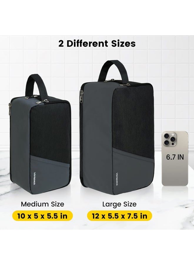Vorspack Travel Toiletry Bag - Large Toiletry Bag for Men Lightweight Skincare Bag for Toiletries Accessories Gifts, Black, M, minimalist - Image 2