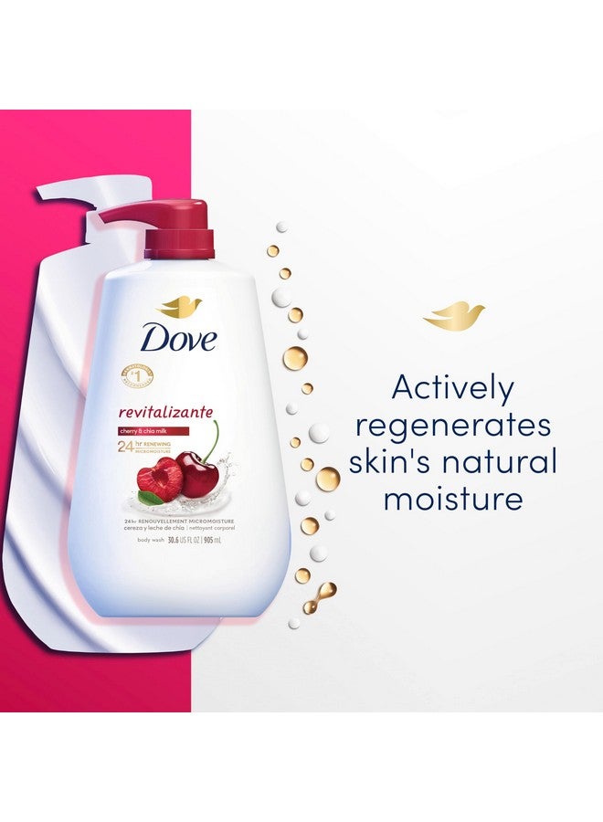 دوف غسول الجسم دوف مع مضخة، حليب الكرز والشيا المُنعش، 3 عبوات، لبشرة صحية ومتجددة، منظف لطيف ومرطب للبشرة مع ترطيب دقيق مُجدد لمدة 24 ساعة، 30.6 أونصة - Image 2
