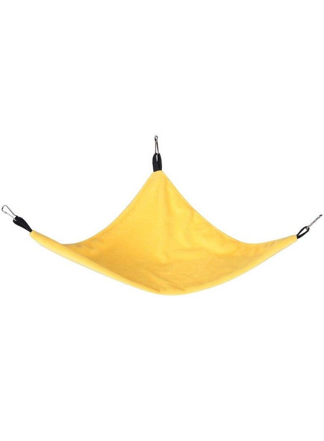 Acouto Small Pet Hammock Hanging Bed for Squirrel Hamster Sugar Glider Guinea Pig Guinea Pig Hammock Hamster Small Animal Corner or for Cage Rat Outdoor Squirrel Pssop Hammo (Yellow) - Image 1