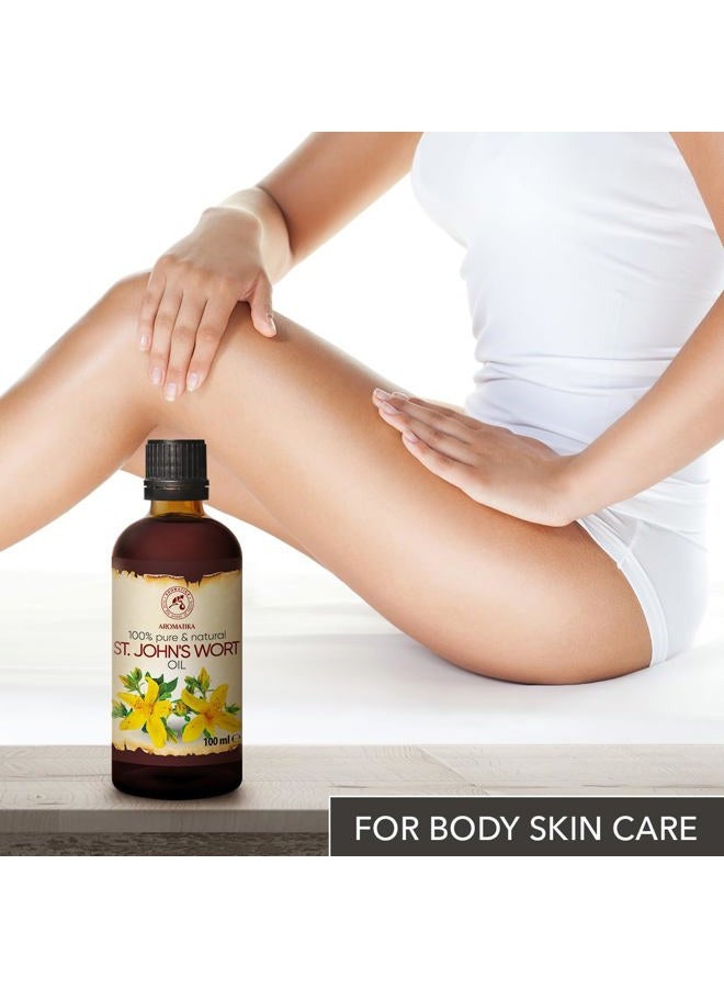 Aromatika زيت سانت جون العطري 3.4 أونصة سائلة - 100 مل - هيبيريكوم بيرفوراتوم - 100% نقي وطبيعي - زيت سانت جون للعناية المكثفة بالوجه - الجسم - البشرة - الشعر - التدليك - رائع مع الزيوت الأساسية - Image 5