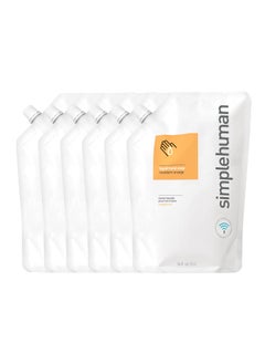 simplehuman simplehuman Mandarin Orange Moisturizing Liquid Hand Soap Refill Pouch, 34 Fl. Oz. (Pack of 6) 