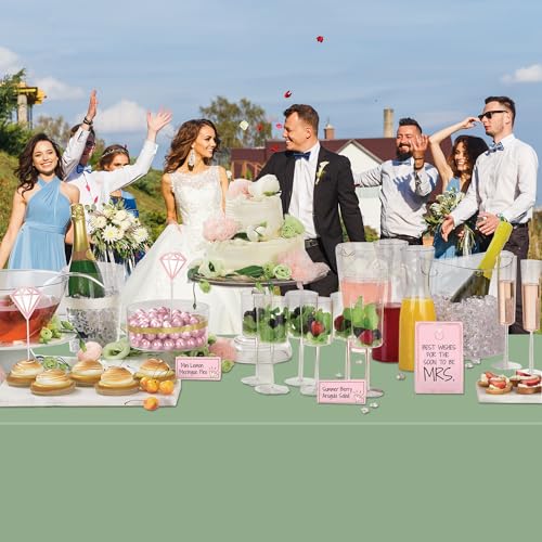 WNINK 6 Pcs Sage Green Plastic Tablecloth for Rectangle Tables Waterproof Green Disposable Table Cover Green Tablecloths for Birthday Wedding Bridal Shower Engagement Parties (54 x 108 Inch) - Image 5