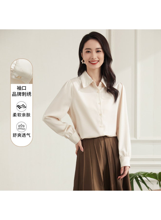 ROMON Four-Season Women'S Long-Sleeve Shirt, Versatile And Fashionable, Fresh And Stylish Workplace Shirt For Women - Image 3