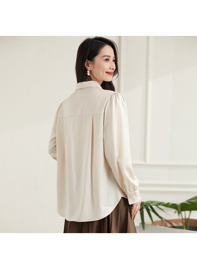 ROMON Four-Season Women'S Long-Sleeve Shirt, Versatile And Fashionable, Fresh And Stylish Workplace Shirt For Women - Image 5