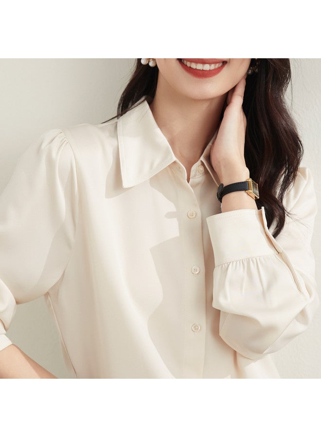 ROMON Four-Season Women'S Long-Sleeve Shirt, Versatile And Fashionable, Fresh And Stylish Workplace Shirt For Women - Image 4