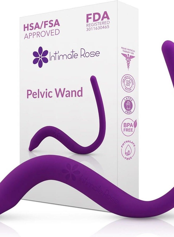 Intimate Rose IntimateRose Pelvic Wand, Pelvic Floor Muscle Trigger Point Massager, Perineal Massage Tool for Pelvic Physical Therapy & Pain Relief, BPA-Free, Latex-Free, Standard - Image 1