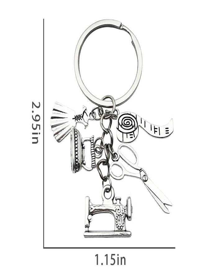 iMagitek 20 Pcs Sewing Keychains Knitting Keyrings Quilting Keychain Gifts for Quilter Sewing Appreciation Gifts for Costume Designer Quilters Seamstress Mom Grandma - Image 2