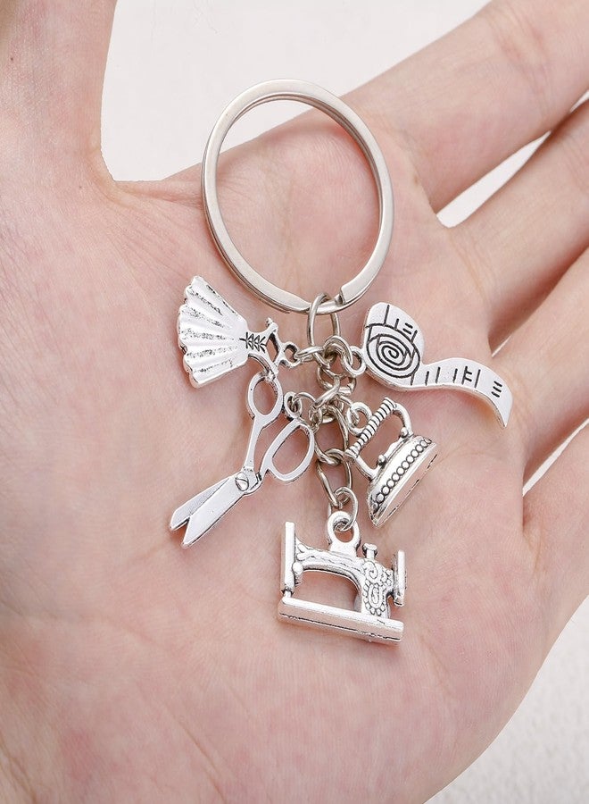 iMagitek 20 Pcs Sewing Keychains Knitting Keyrings Quilting Keychain Gifts for Quilter Sewing Appreciation Gifts for Costume Designer Quilters Seamstress Mom Grandma - Image 3