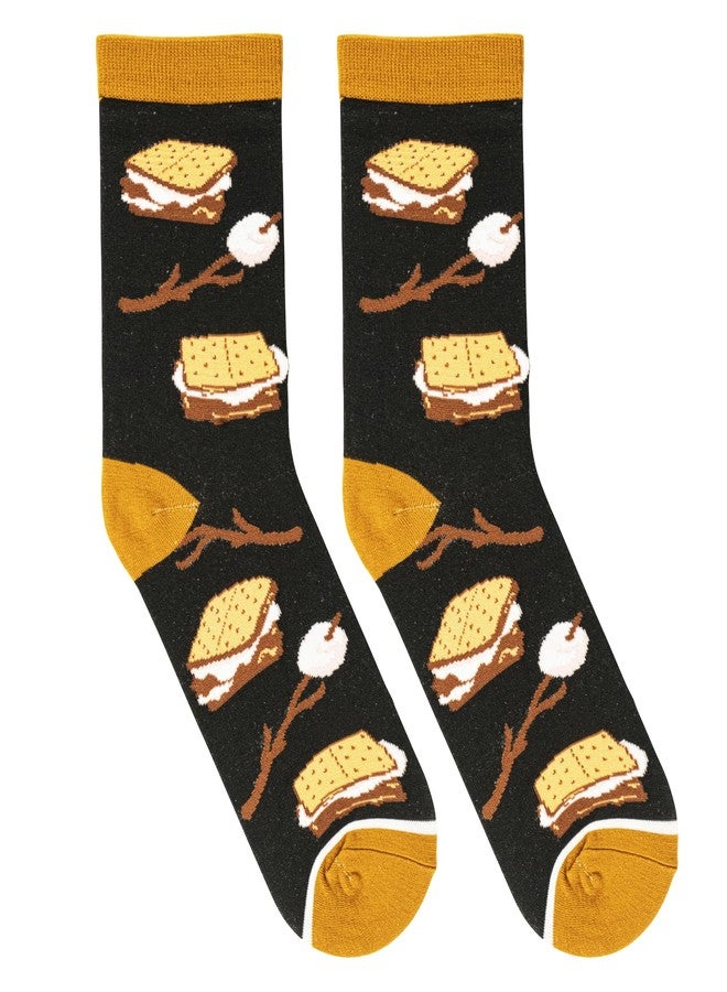 Crazy Socks Smores Fun Print Novelty Crew Socks for Women - Image 5