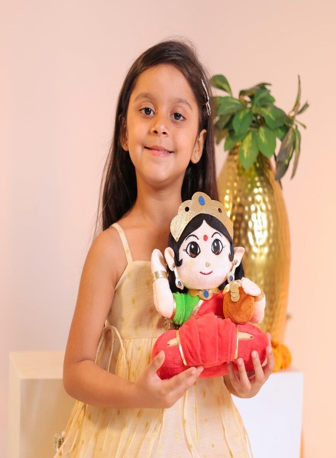 Panda's Box Mantra Chanting Devi Lakshmi | Interactive Musical Soft Stuffed Plush Toy | Non-Toxic, Safe | Best Birthday Gift for Newborn Kids (Boys, Girls) | Small - 22 CM - Image 5