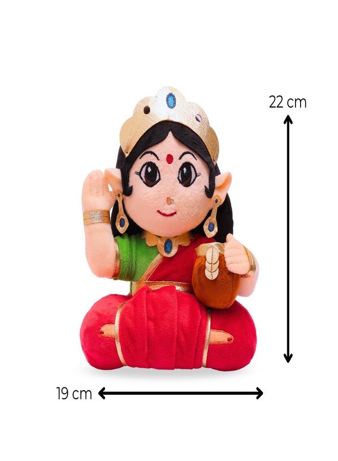 Panda's Box Mantra Chanting Devi Lakshmi | Interactive Musical Soft Stuffed Plush Toy | Non-Toxic, Safe | Best Birthday Gift for Newborn Kids (Boys, Girls) | Small - 22 CM - Image 3