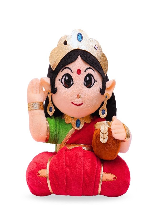 Panda's Box Mantra Chanting Devi Lakshmi | Interactive Musical Soft Stuffed Plush Toy | Non-Toxic, Safe | Best Birthday Gift for Newborn Kids (Boys, Girls) | Small - 22 CM - Image 1