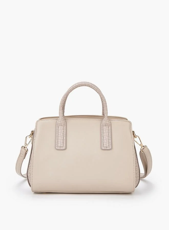 Flora Bella By Shoexpress Monogram Print Tote Bag with Detachable Strap