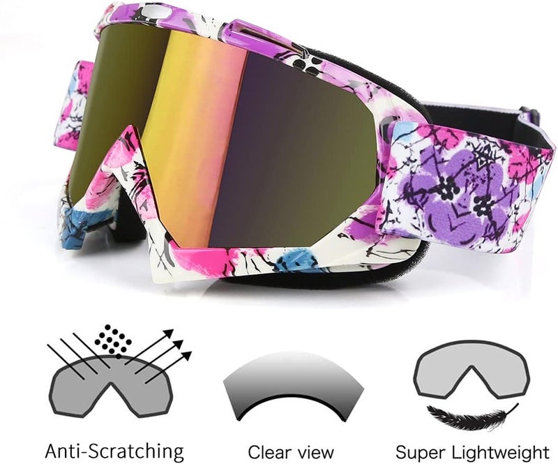 JAMIEWIN Motocross Goggles - ATV Dirt Bike Motorcycle UTV MX Offroad Riding Goggles with Anti UV, Dustproof, Anti Fog Lenses for Men, Women, Youth & Kids - Image 3