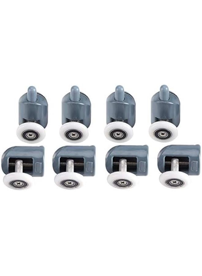 8PCS Roller Diameter 19mm for The Bathroom Pan Glass Sliding Door Pulleys,Shower Door Rollers,Runners,Wheels,Strong Load Bearing Capacity, Ultra Quiet(Single Wheel), Shower Door Rollers,8PCS Roll  - Image 1
