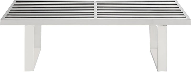 Modway Sauna Stainless Steel 4 Bench in Silver - Image 3