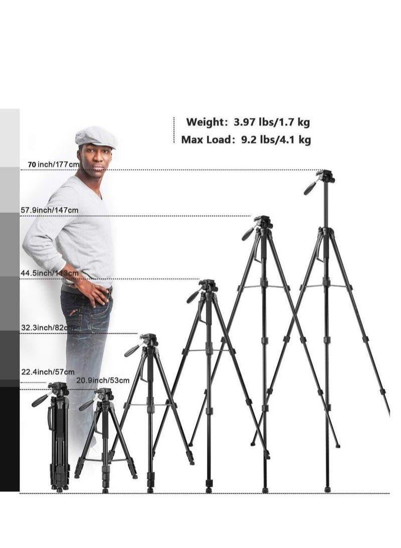 Jmary KP-2264 Professional Aluminium Tripod Monopod for All DSLR Cameras (Black) - Image 4