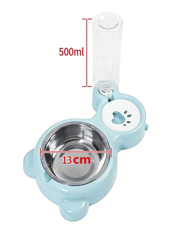Automatic Double Pet Bowl Blue/White   The diameter of the food bowl is 130 millimeters - Image 1