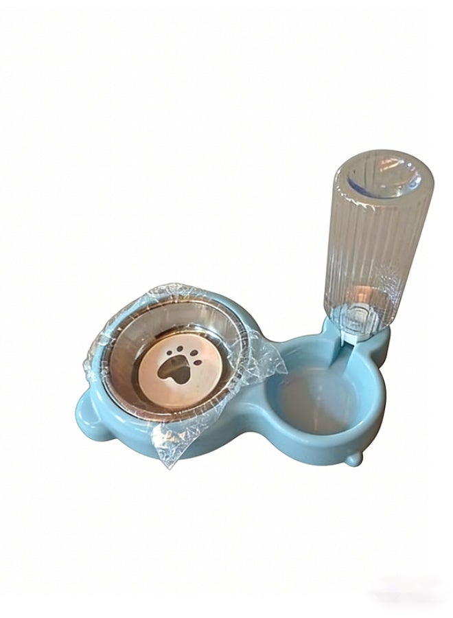 Automatic Double Pet Bowl Blue/White   The diameter of the food bowl is 130 millimeters - Image 2