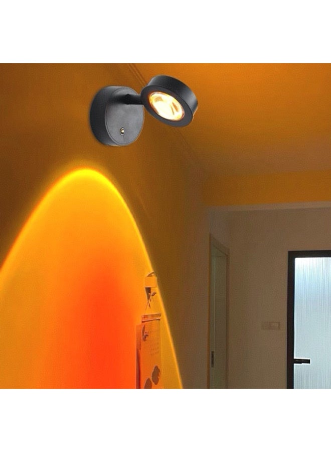 Kawkab 3-Color Rechargeable LED Wall Lamp, Desk Wall Lamp, Spotlight Painting Light, Night Light Rotates 350°, Ideal for Art Displays, Bedrooms, and Hallways (No Wiring Required) - Image 1