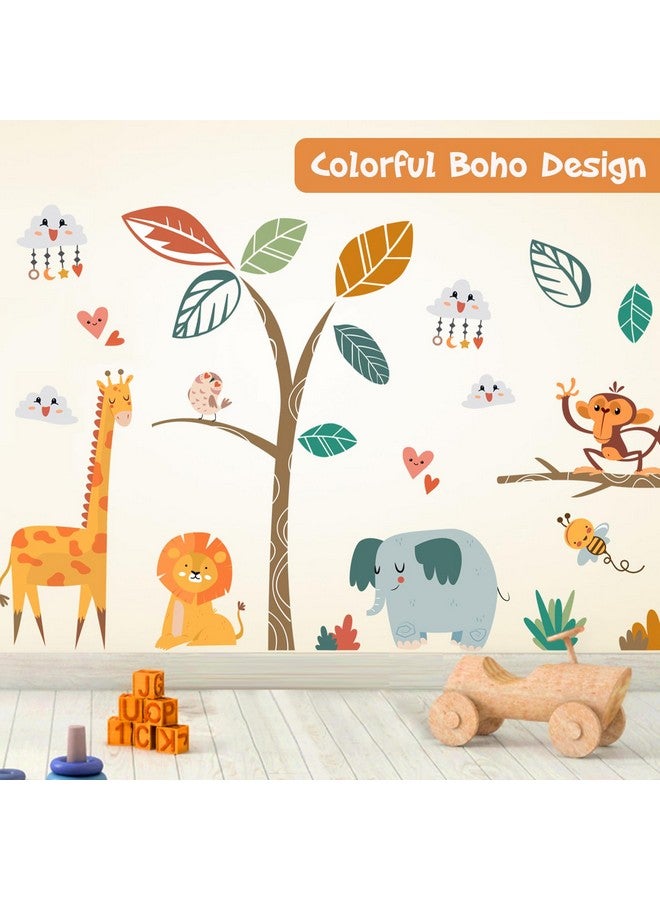 DEKOSH Forest Baby Animals Wall Decals Elephant Lion Giraffe Wall Stickers Baby Nursery - Image 4