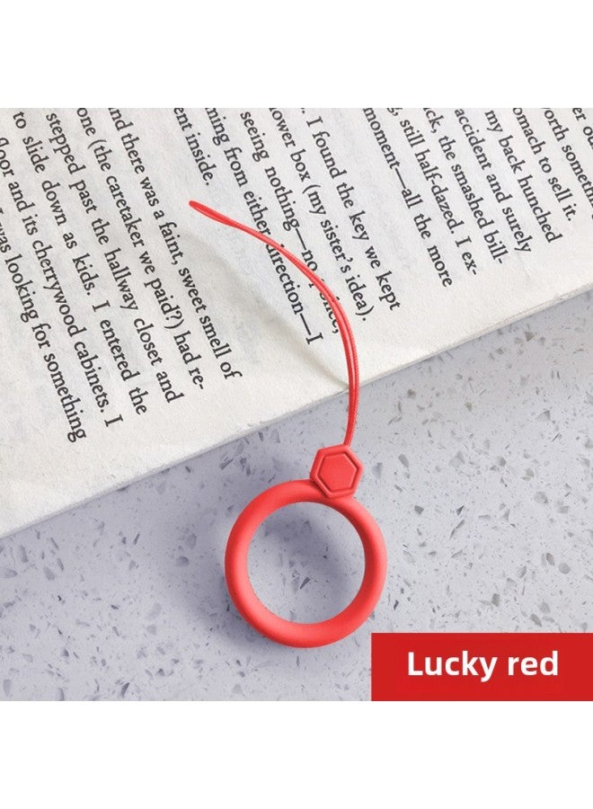 Loquat Silicone Fan Lanyard Gem Silicone Ring Lanyard Earphone Cover Silicone Pendant Liquid Silicone Lanyard-Specifications Support Image Upload:Ring Lanyard-Jeweled Style-Red  - Image 1