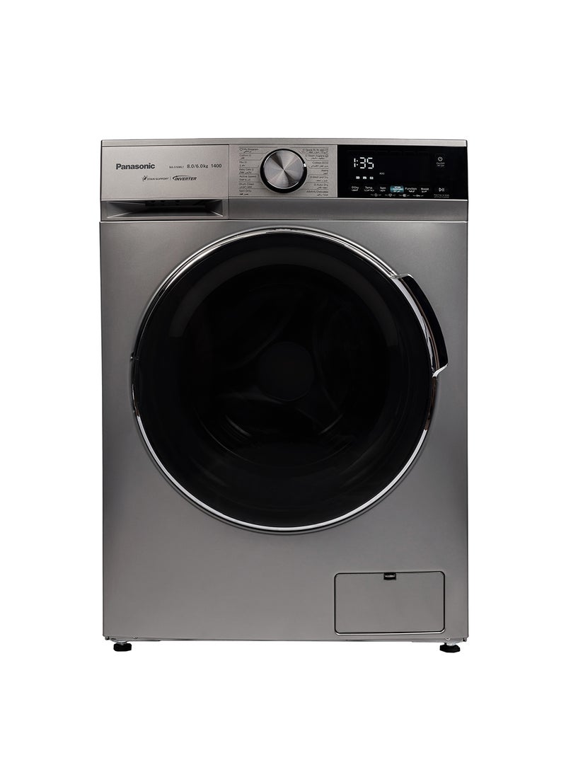 Panasonic 8/6 Kg All-in-One Washer & Dryer With ABAYA/Delicates /Stain Support / Active Foam by Active Speed / Inverter / Steam Hygiene/ Pause & Add NA-S16ML1LAE Silver - Image 1