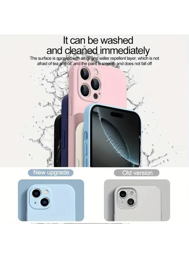 iPhone 14 Plus Phone Case Pink Color Solid Drop Collision Protection Compatible Models - Image 4