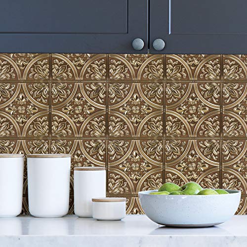 InHome NH2987 Chelsea Bronze Peel & Stick Tin Tiles, Metallic - Image 2
