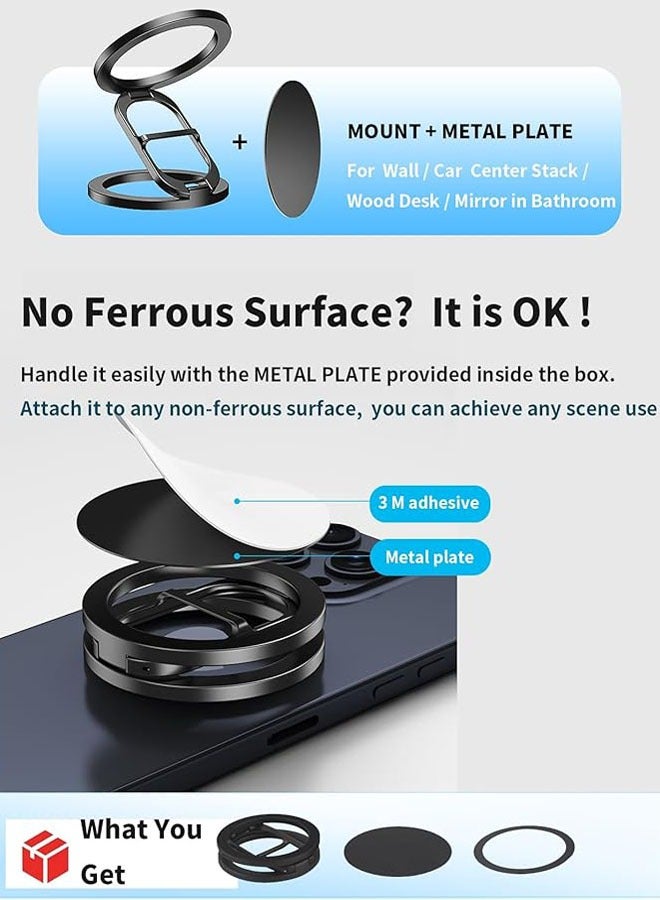 general Double-sided magnetic phone holder, fitness phone holder compatible with Magsafe iPhone and Android phones, foldable and lightweight phone holder - Image 5