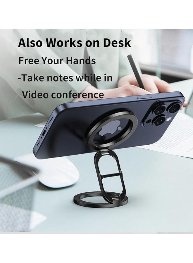 general Double-sided magnetic phone holder, fitness phone holder compatible with Magsafe iPhone and Android phones, foldable and lightweight phone holder - Image 3