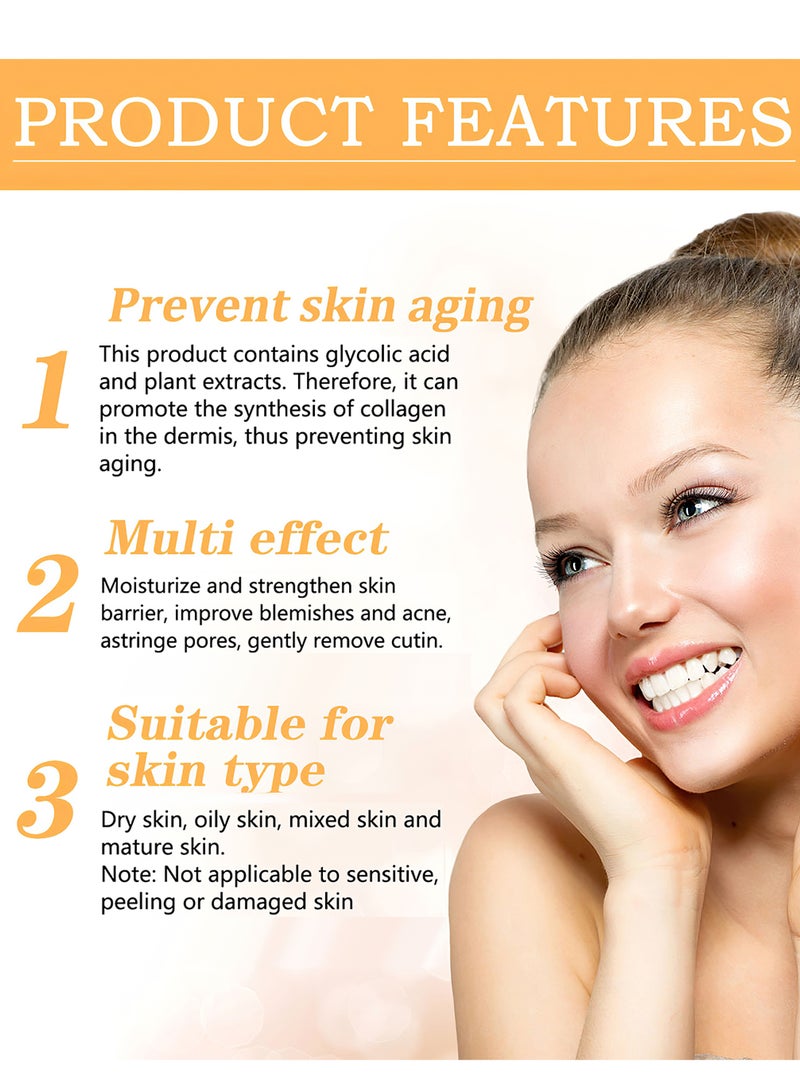 إيلهو محلول حمض الجليكوليك 7% للتونر، تونر للوجه، محلول أساسي مرطب ومنعش، مقشر، يجدد البشرة، يقلل البقع، 100 مل - Image 5