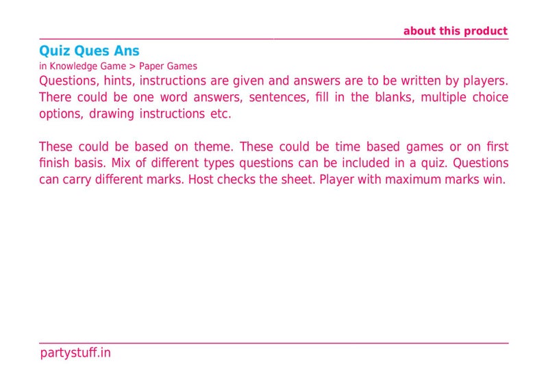 PartyStuff Paper Games - Guess Monsoon Words (24 Piece) - Image 4