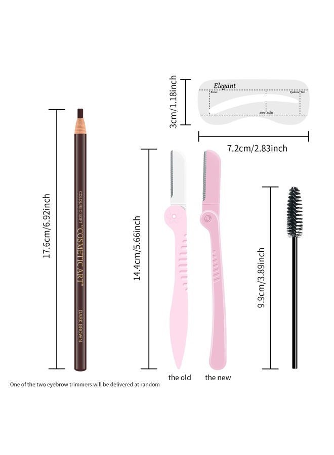 Ownest 6 Pcs Pull Cord Peel-off Eyebrow Pencil Tattoo Makeup and Microblading Supplies Set for Marking, Filling and Outlining, Waterproof and Durable Permanent Eyebrow Liner -Dark Brown - Image 2