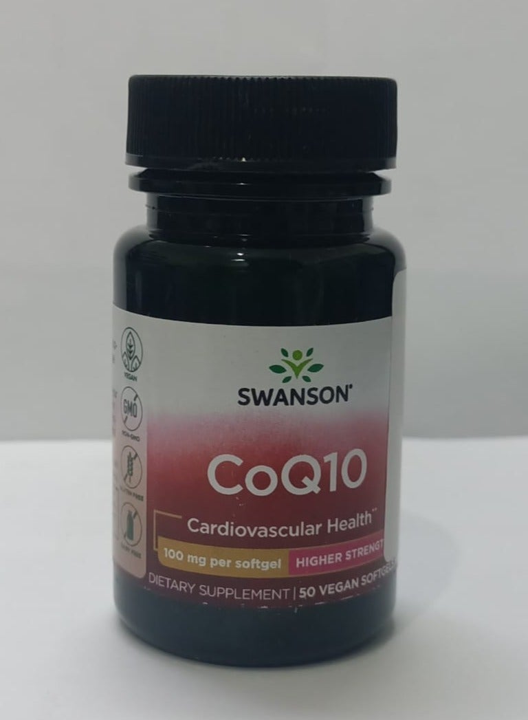 سوانسون CoQ10 عالي الفعالية 100 مجم 50 كبسولة هلامية - Image 1