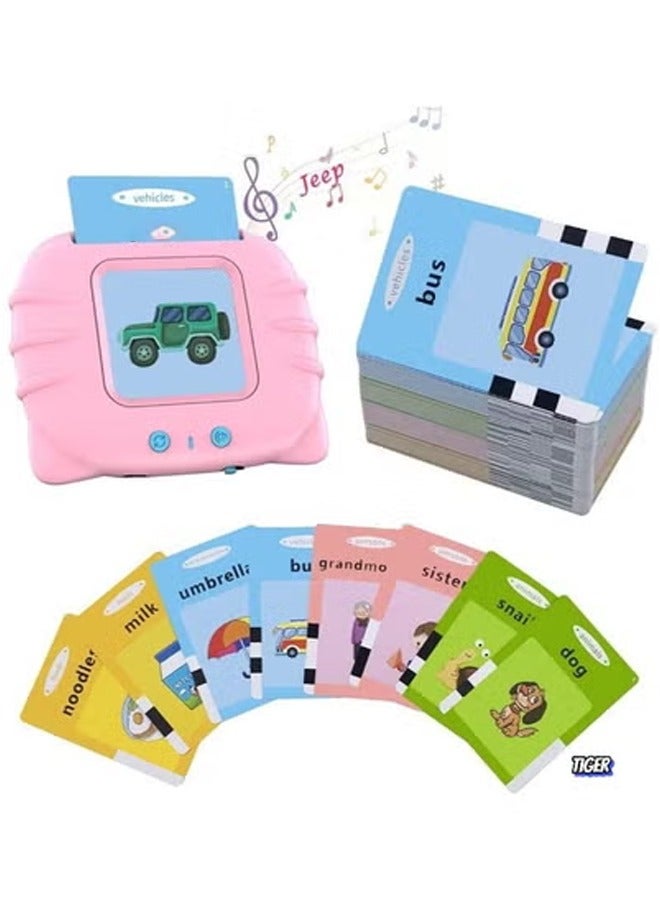 Talking Flash Cards for Toddlers (2-7 Years Old) – 112 Card Set with 224 Words, Audible Speech Therapy and Autism Toys, Early Learning Educational Flashcards for Vocabulary and Language Development  - Image 1