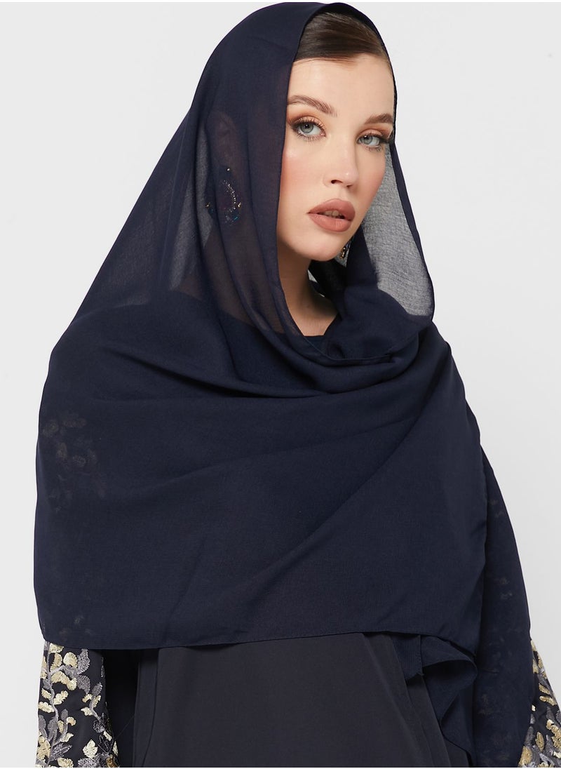 Khizana - Floral Embroidered Abaya With Sheila - Image 1