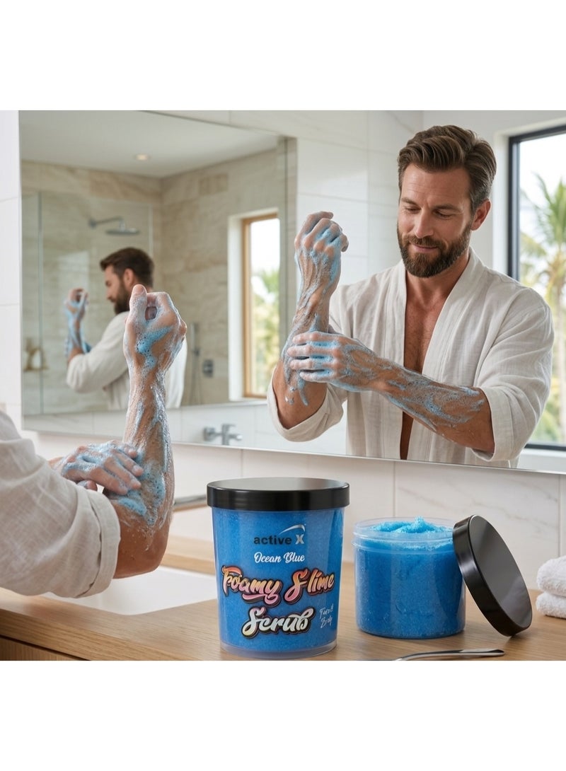 Foamy Slime Scrub Ocean Blue- Silky Smooth & Radiant skin with the fun texture of a slime - 800 g - Image 2
